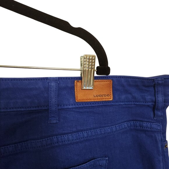 Lands' End Cobalt Blue Mid Rise Straight Leg Jeans Size 26W - Picture 4 of 6
